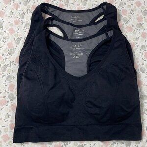 Match XXL Racerback Sports Bras - Pack of 3 - Low Impact - Black - Like New